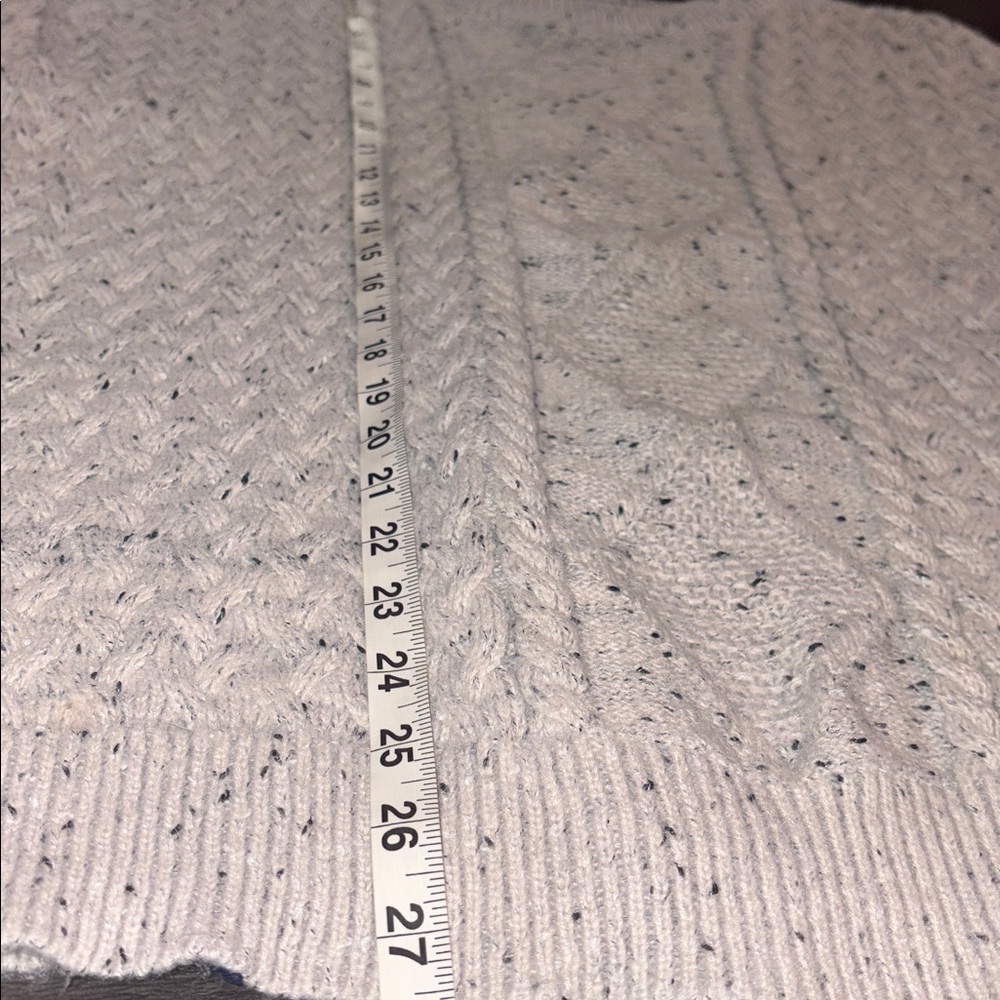 Aelfric Eden 90s Oversized Cable Knit Crewneck Sweater Beige Size S Unisex - Picture 6 of 10